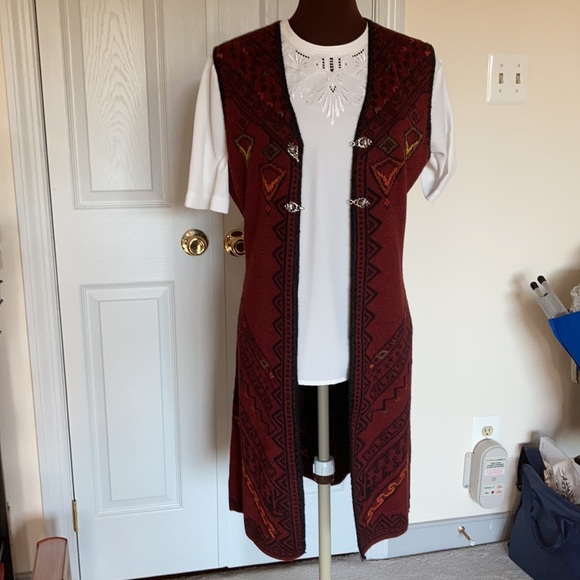 Long knit vest reversible duster - Picture 1 of 12